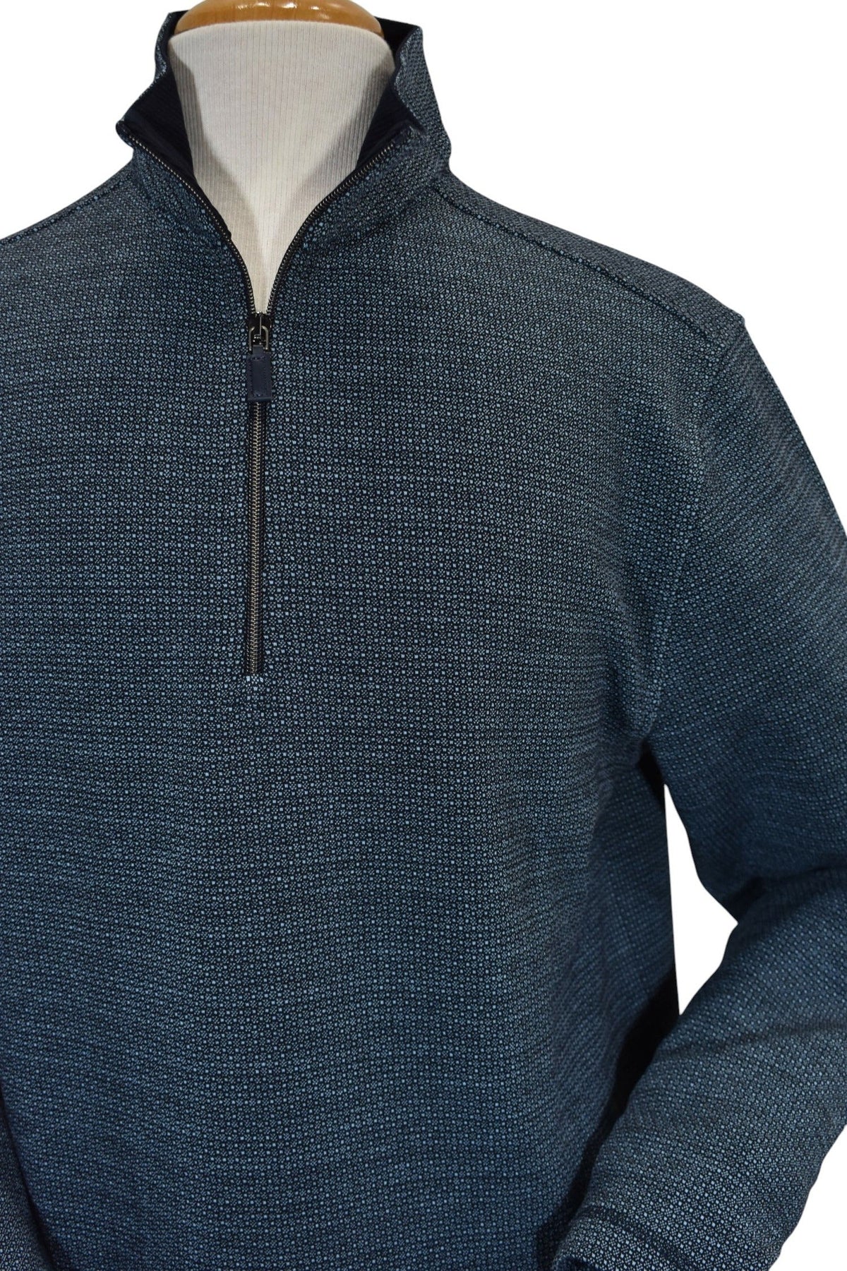 Terrio Fine Navy Quarter Zip (109)