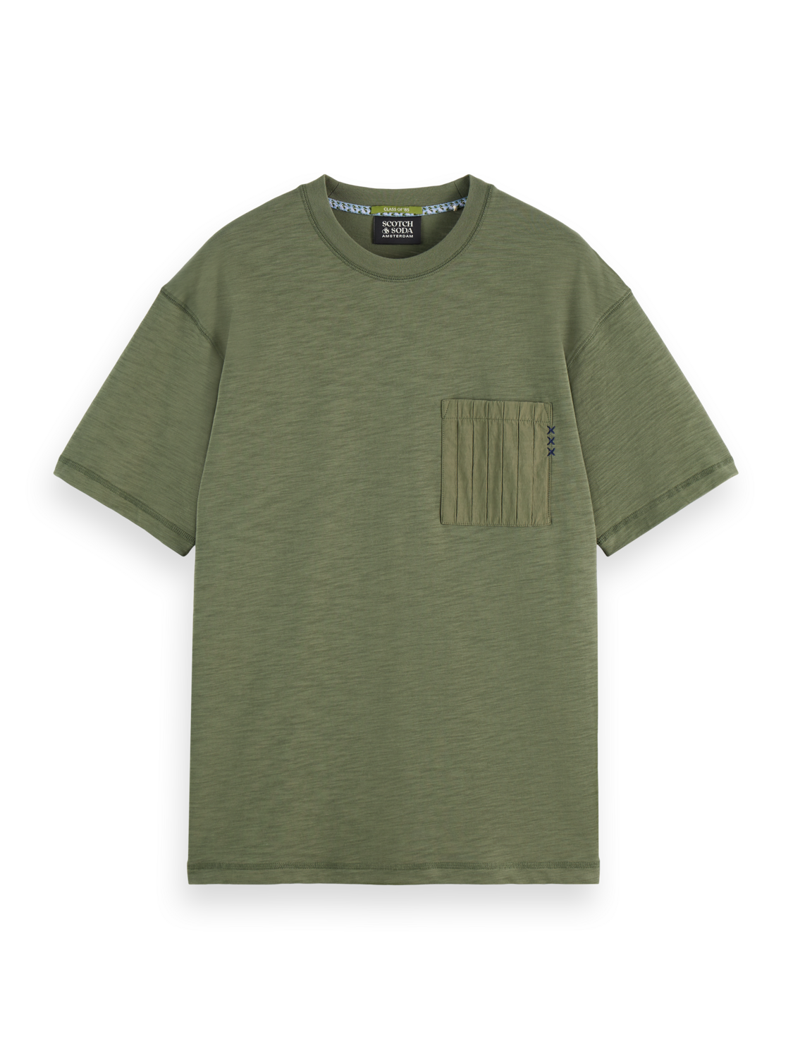 Relaxed Fit Patchwork Pocket T-Shirt (181538)