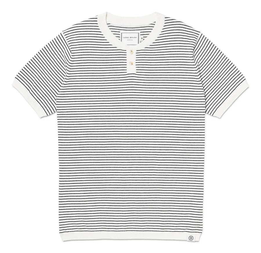 SeaWell® Striped Knit Henley Tee