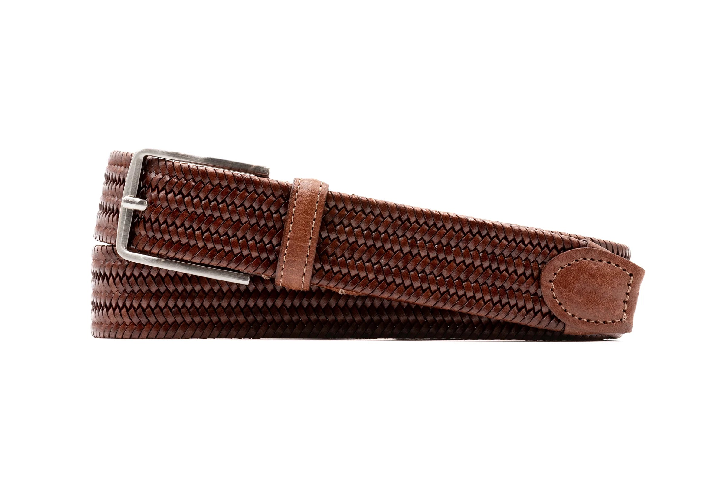 Lexington Braided Italian Saddle Leather and Elastic Belt (50173)