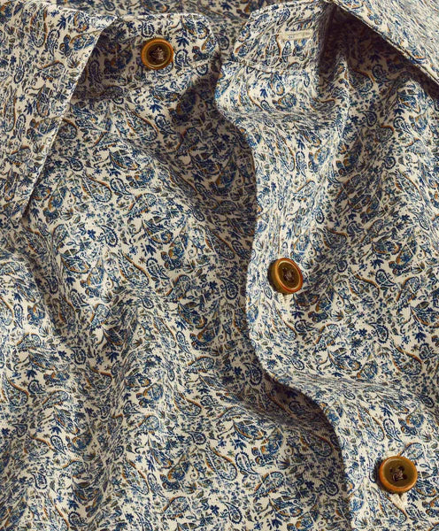 Sage & Blue Paisley Print Sport Shirt (CBSM11501337)