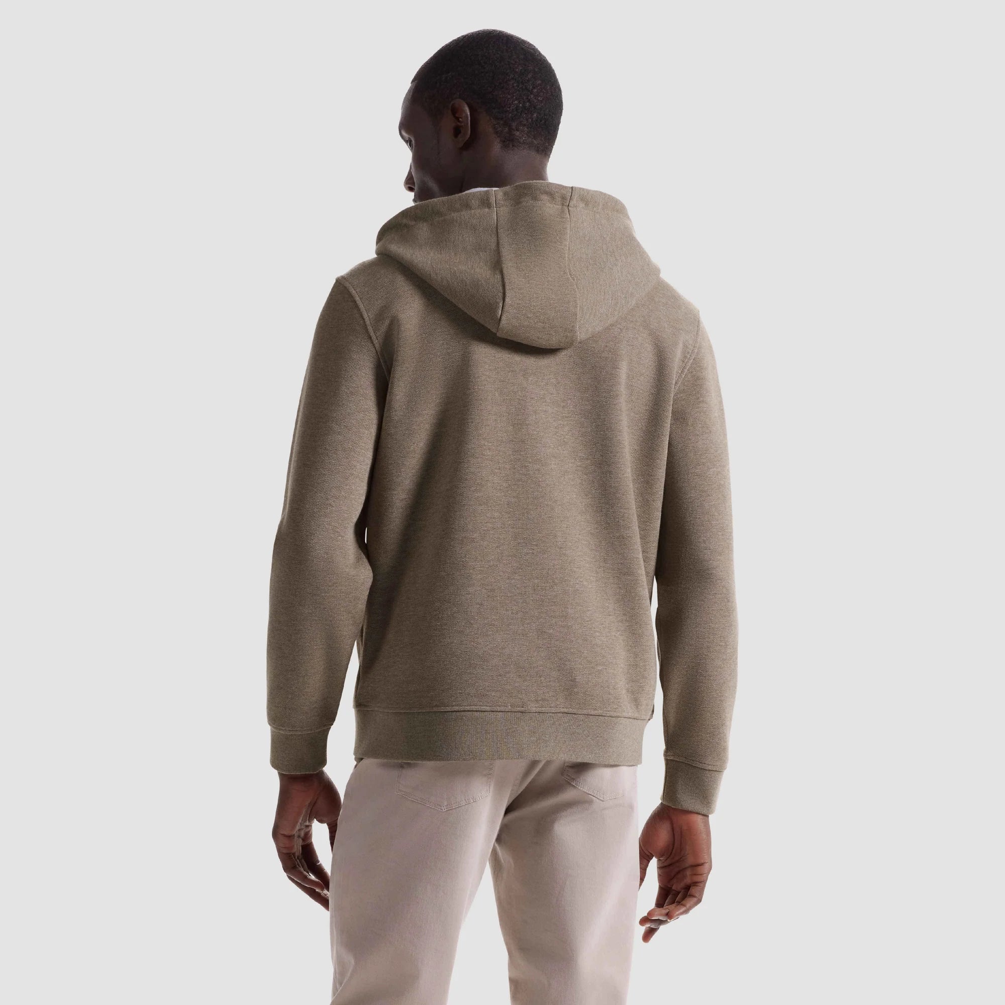 Heathered Pique Full Zip Hoodie (HF2403K83)