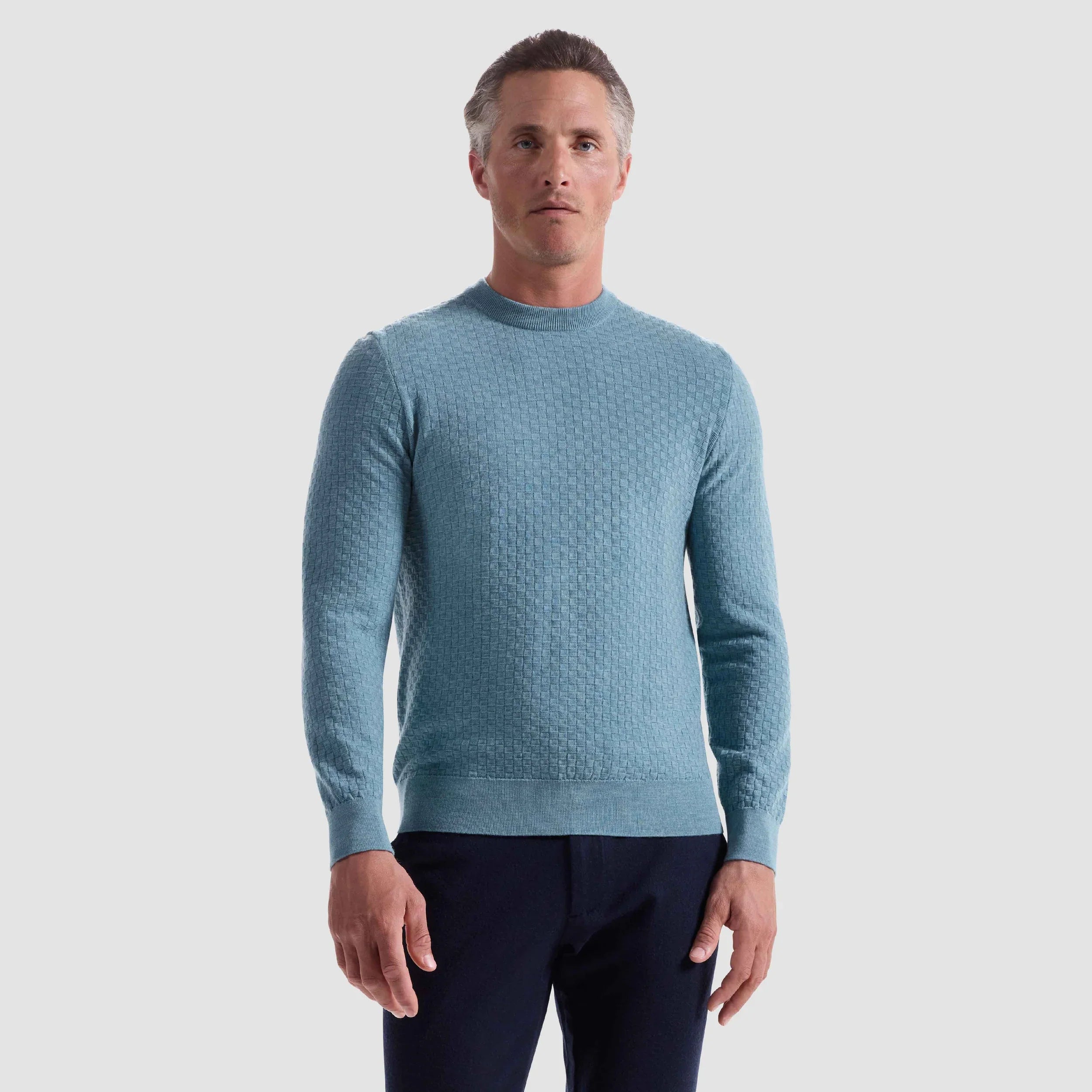 Basketweave Crewneck Sweater (HH202CN1)