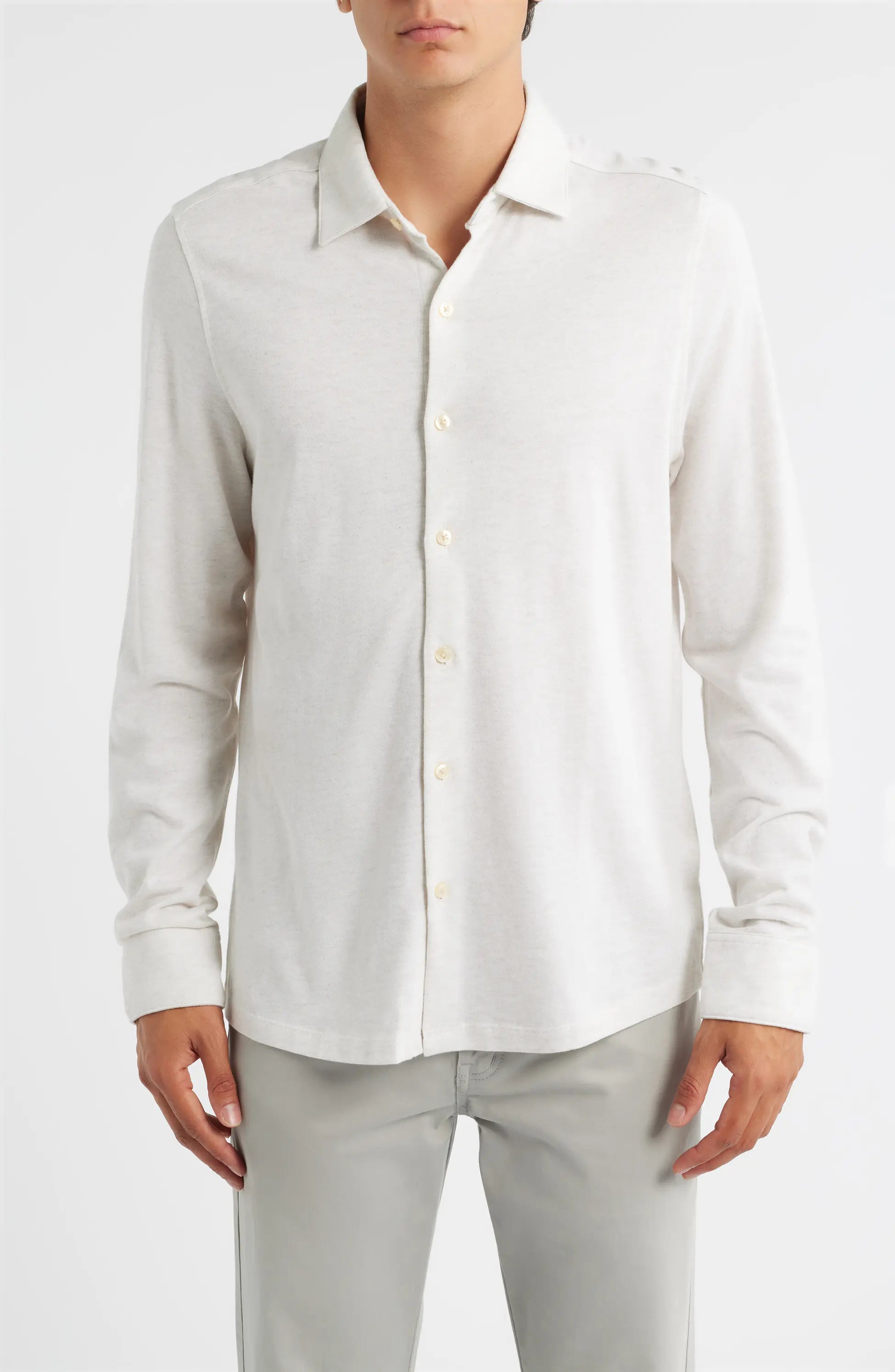 Hornby Long Sleeve Knit Button-Up Shirt