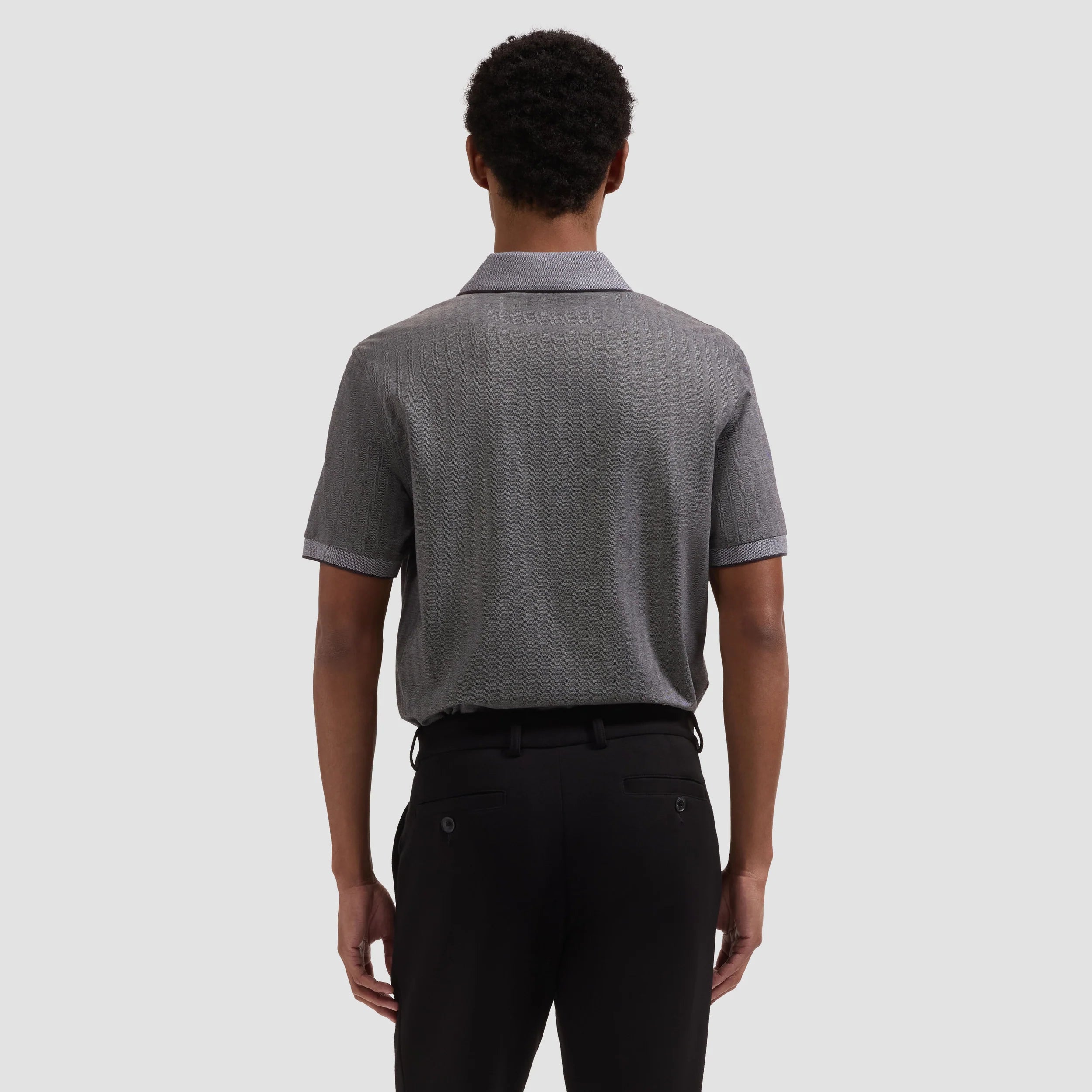 Performance Micro Herringbone Johnny Collar Polo (JF2002F62)