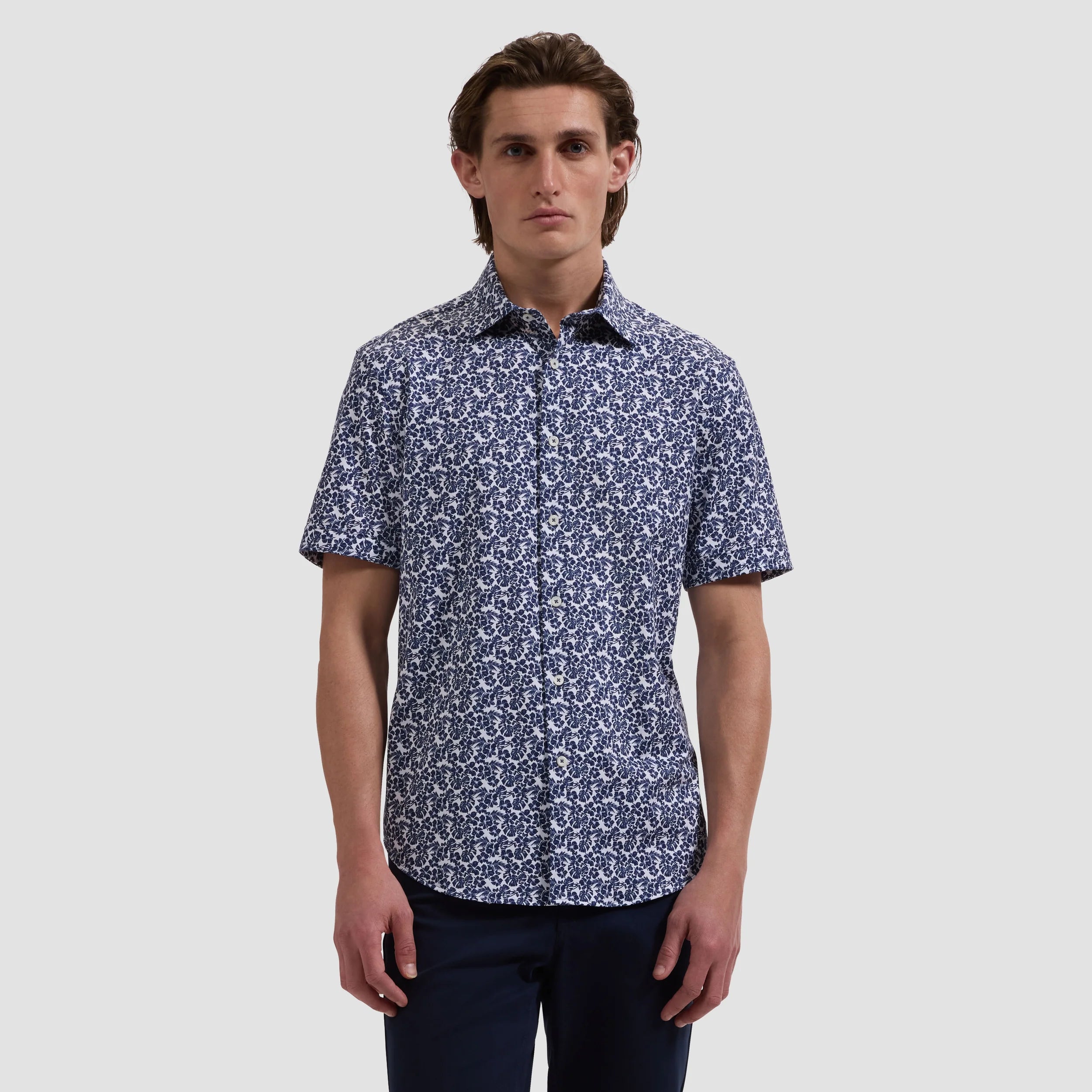 Miles OoohCotton® Floral Short-Sleeve Shirt (JF9153F40)