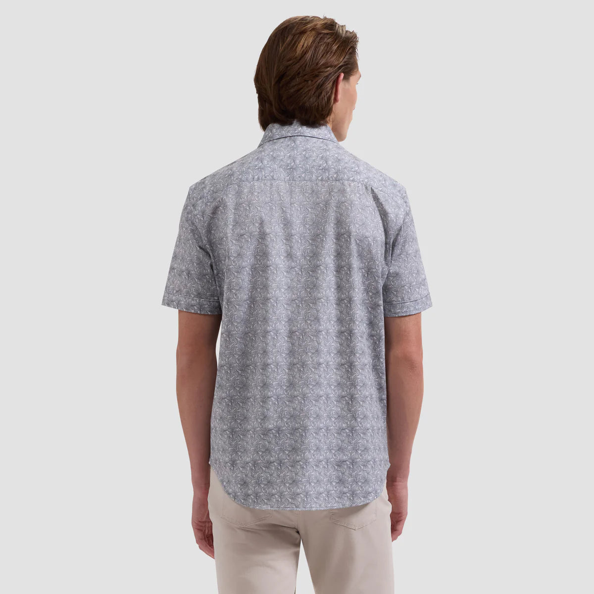 Miles OoohCotton® Leaf Print Short-Sleeve Shirt (JF9261F40)