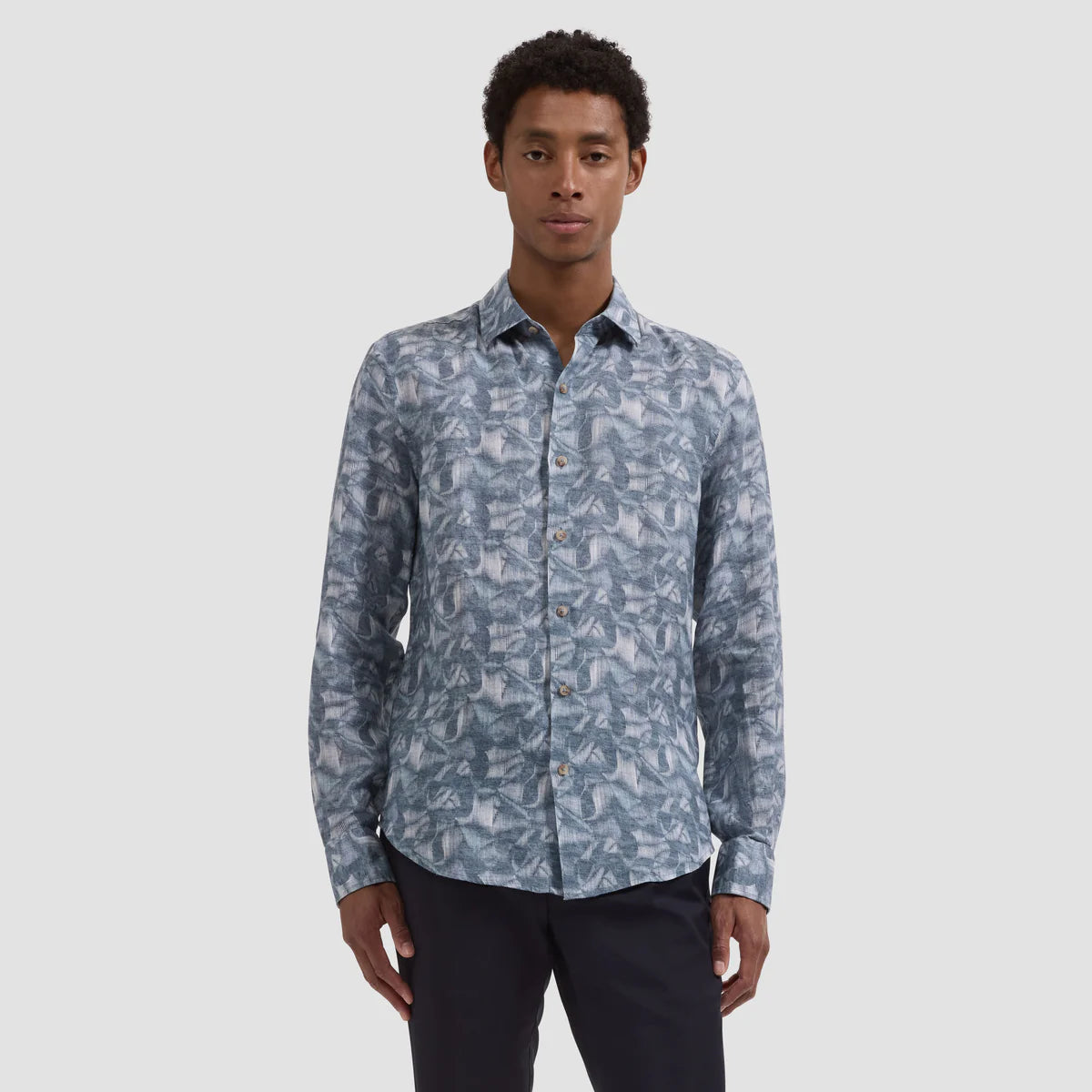Julian Abstract Leaf Print Shirt (JS5005L3S)