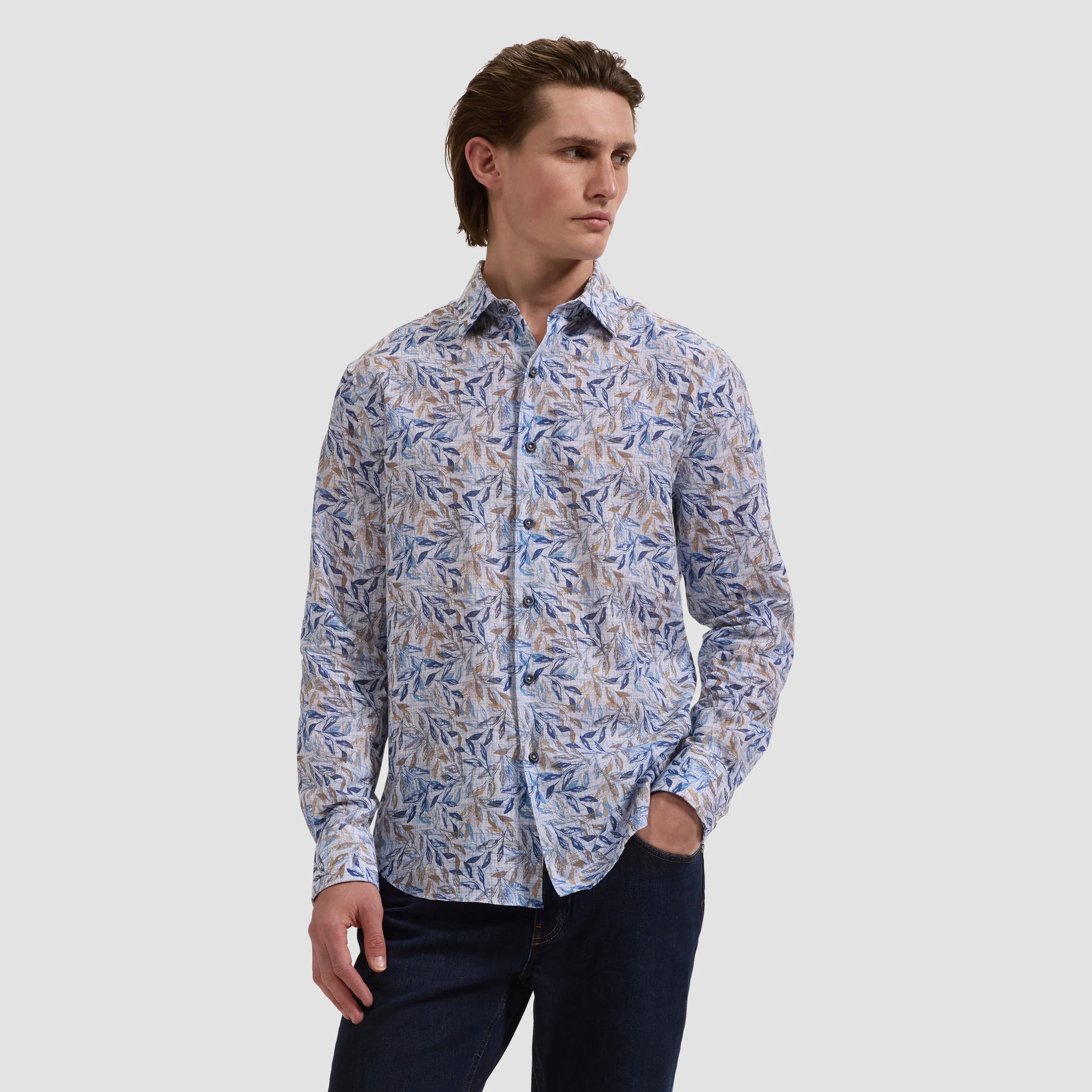 Julian Leaf Print Shirt (JS5015L3S)
