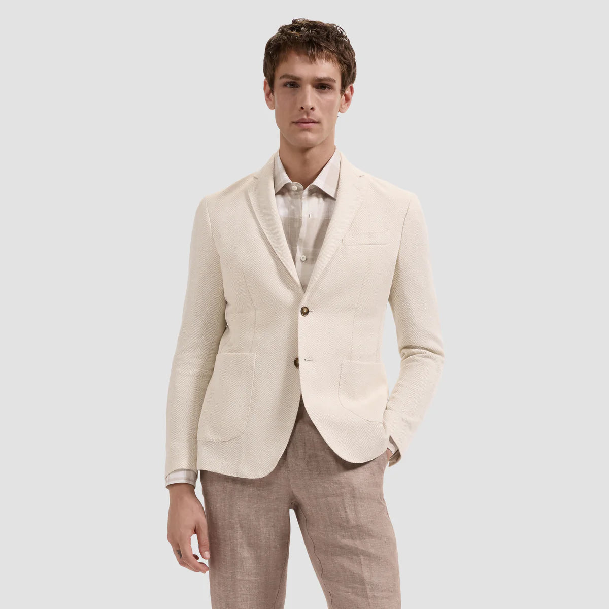 Herringbone Two-Button Blazer (JX7002J2)