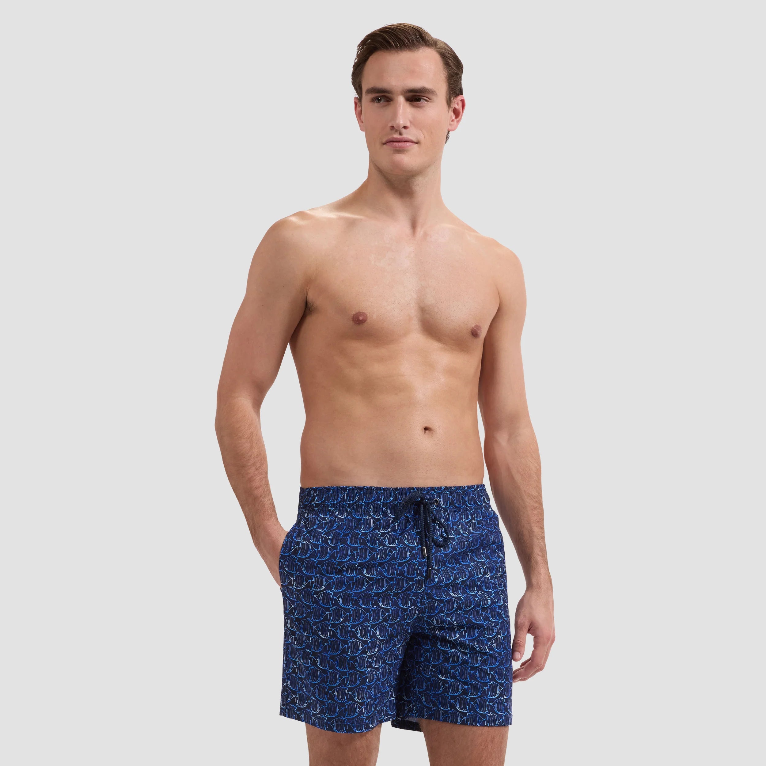 Kai Mid-Length Angelfish Swim Trunks (JXM128M30)