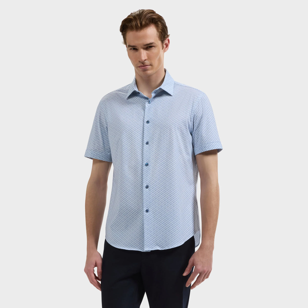 Miles OoohCotton® Cocktail Short-Sleeve Shirt (KF9102F40)