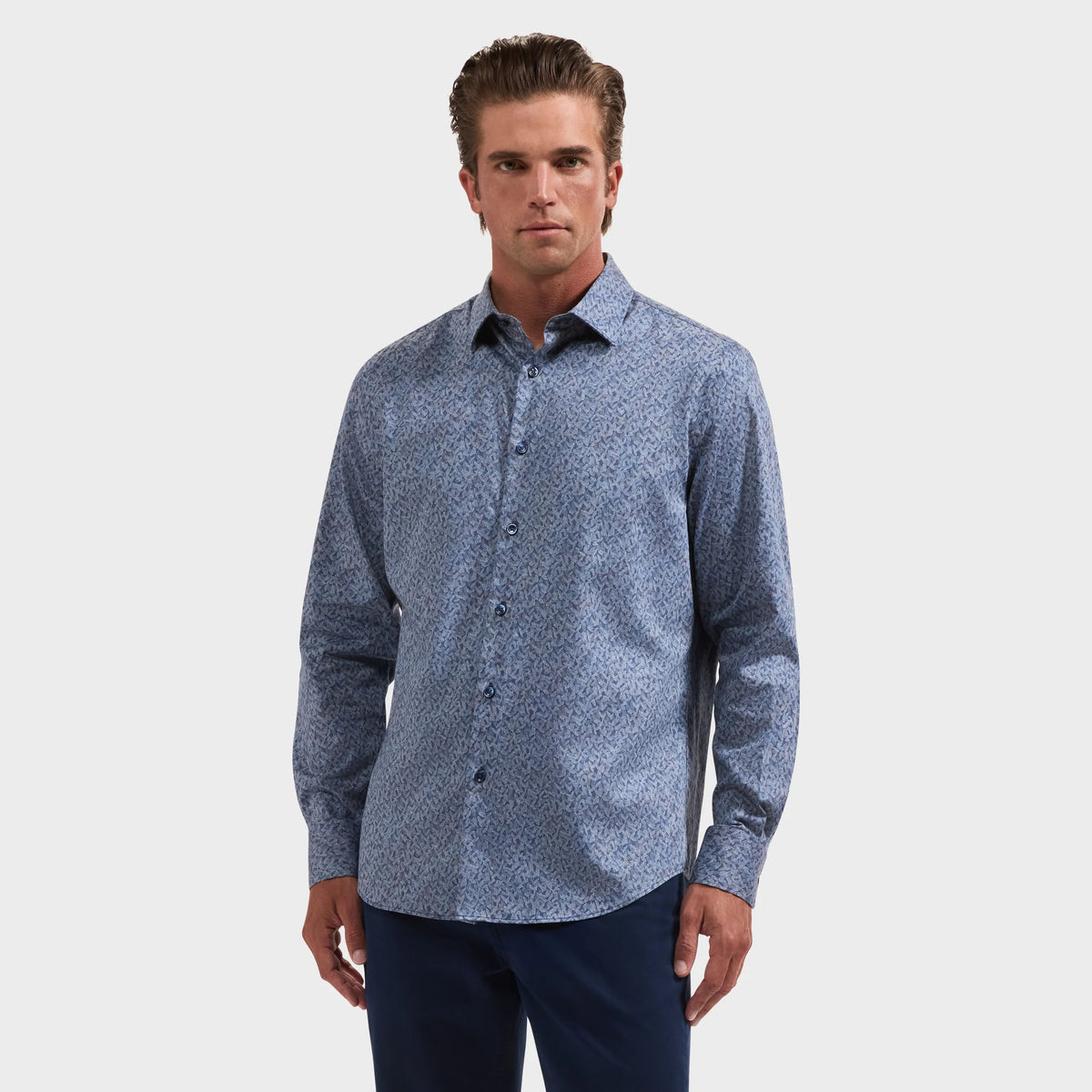 Julian Leaf Print Shirt (KS3044L3S)