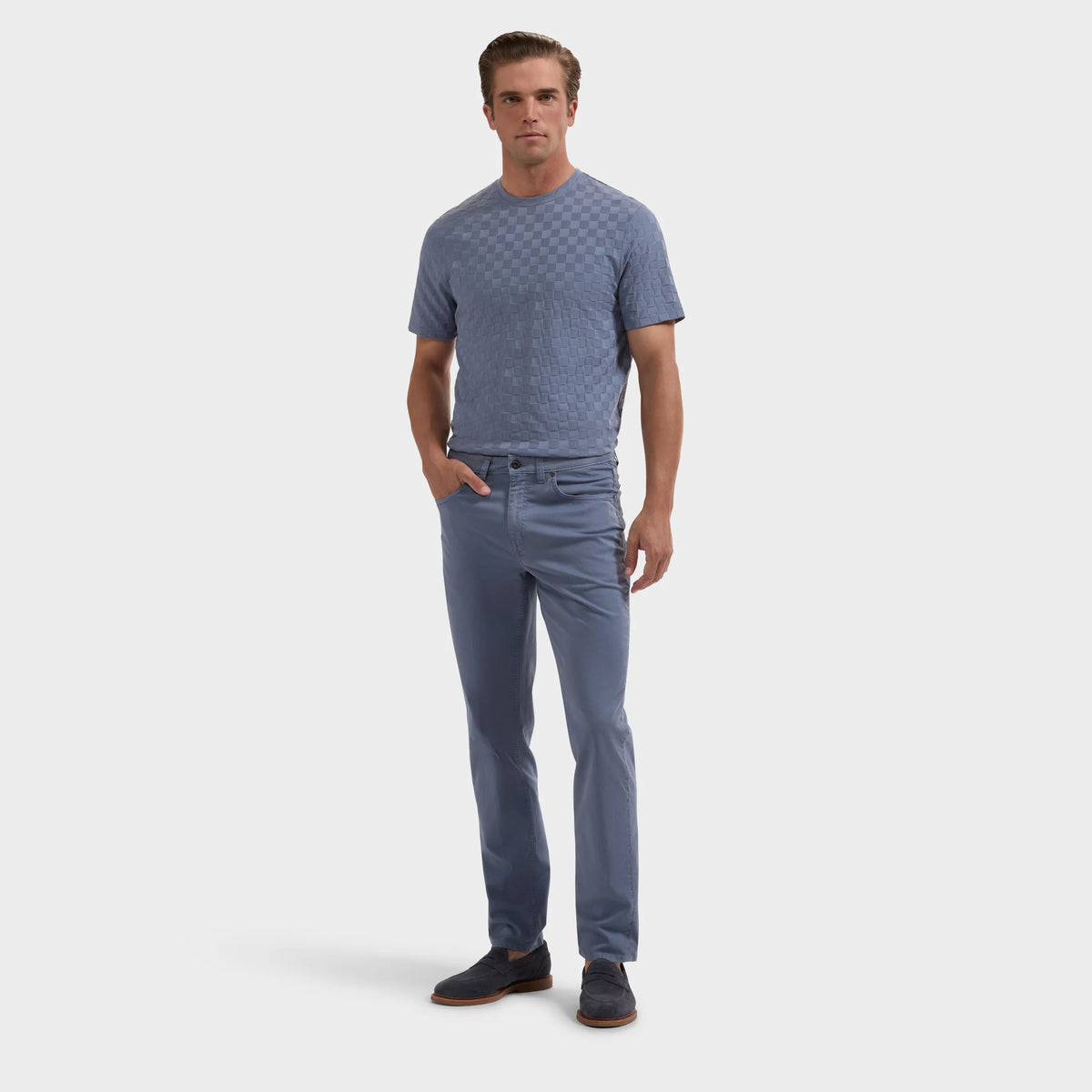 Preston Solid Five-Pocket Pant