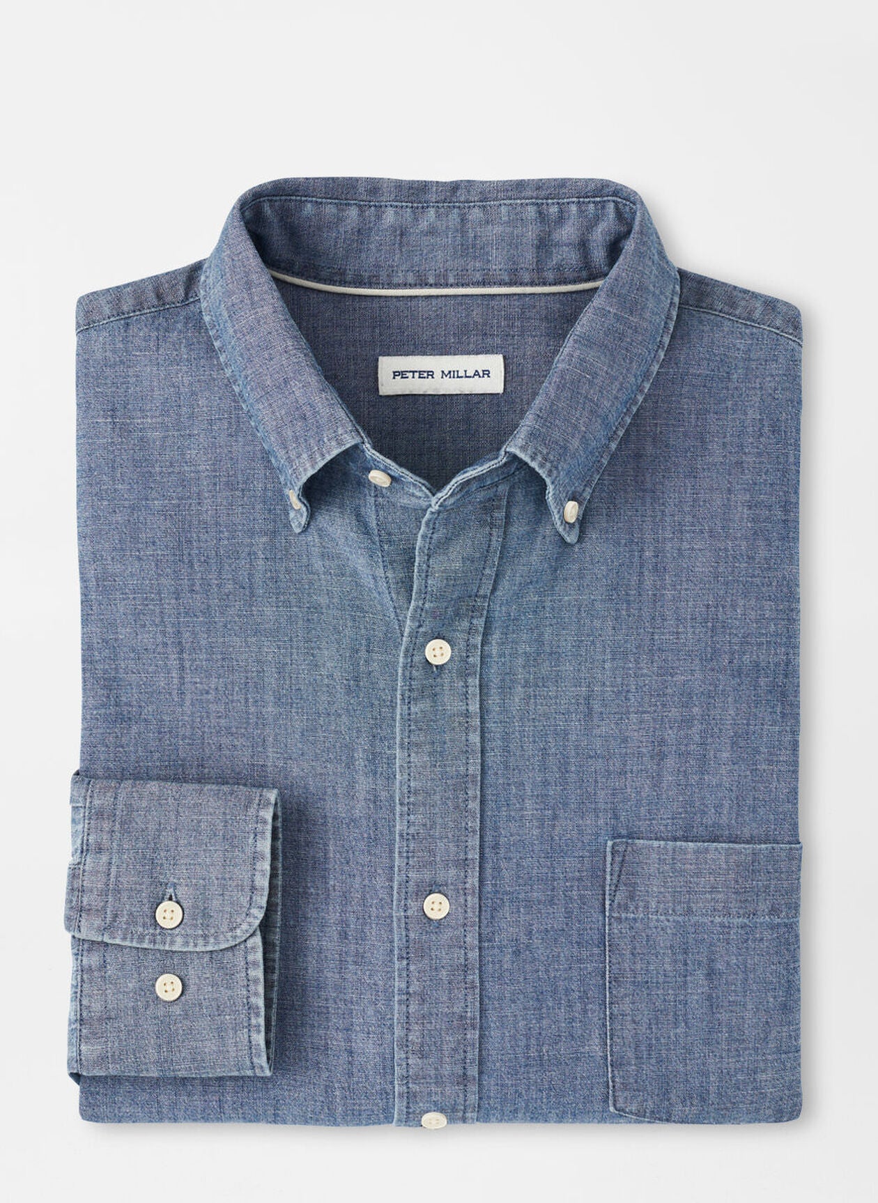 Tamworth Chambray Cotton-Stretch Sport Shirt (MA25W70LTV)