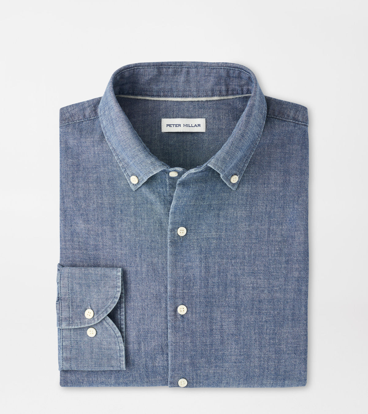 Devonport Chambray Cotton-Stretch Sport Shirt (MA26W70LTB)