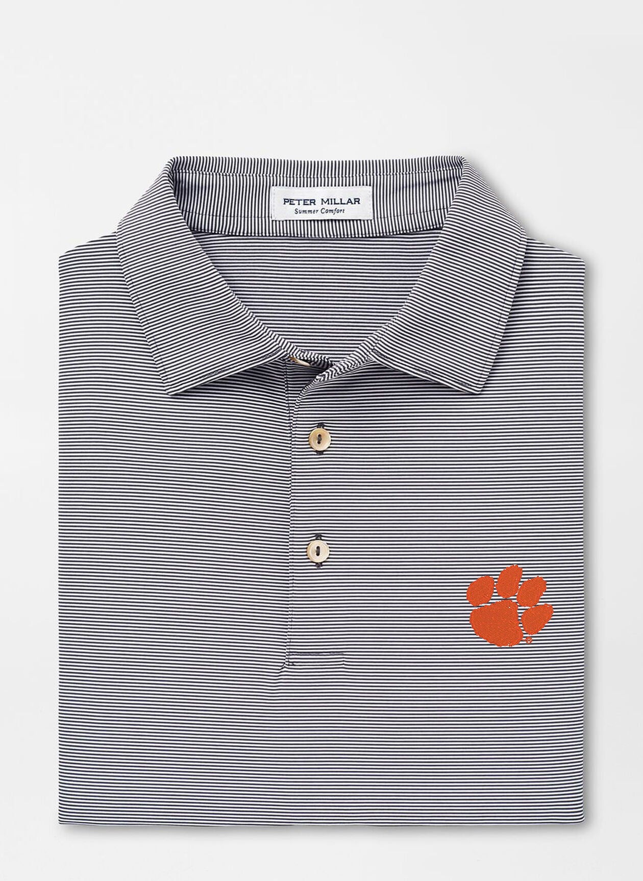 Clemson Jubilee Stripe Performance Polo