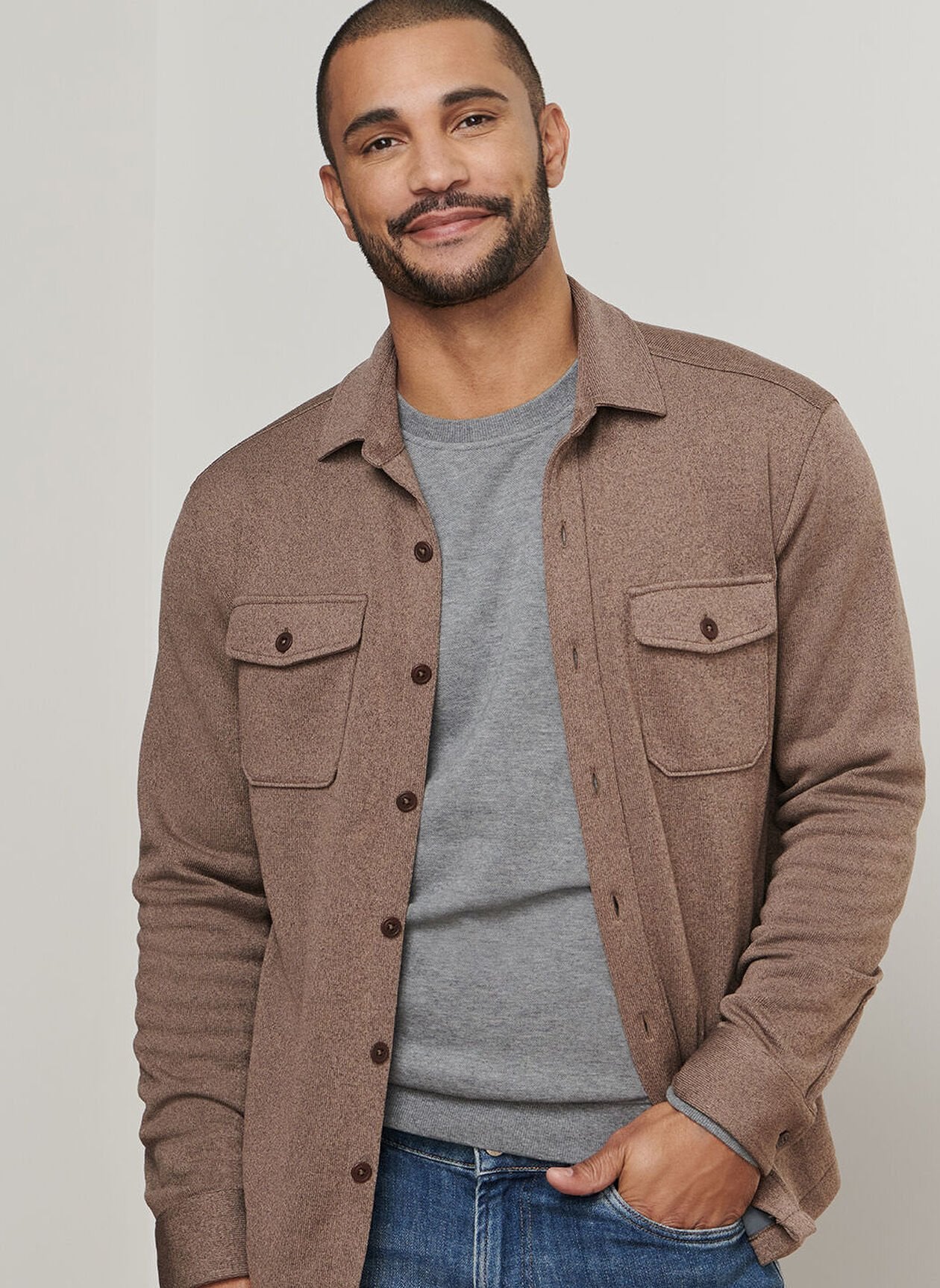 Crown Sweater Fleece Shirt Jacket (MF25K62)