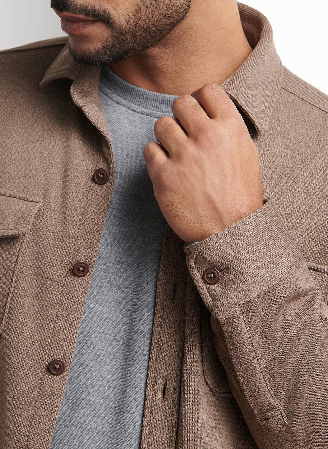 Crown Sweater Fleece Shirt Jacket (MF25K62)