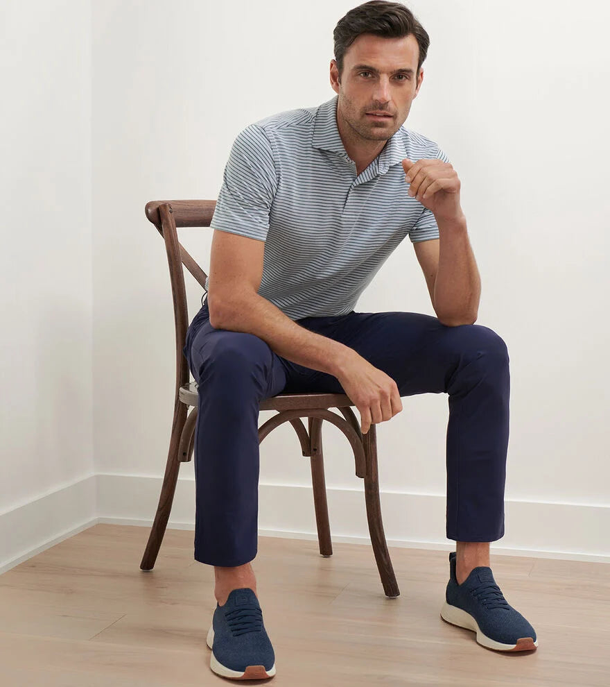 Albatross Cotton-Blend Piqué Stripe Polo (MF25XK56E)