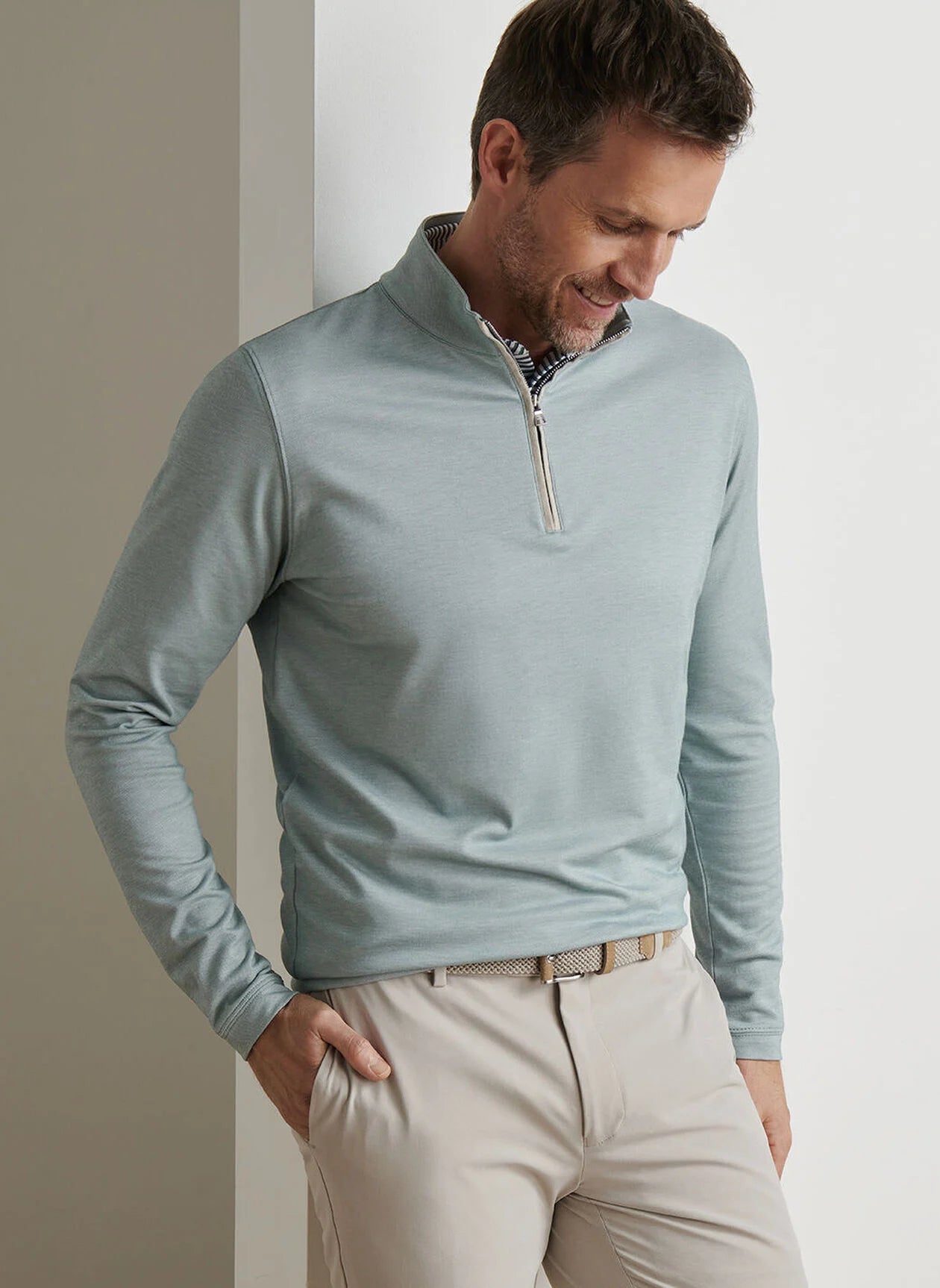 Albatross Cotton-Blend Piqué Quarter-Zip (MF25XK63)