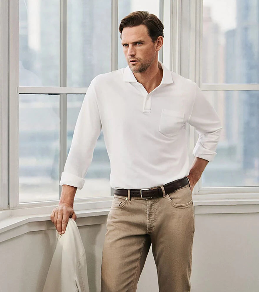 Everyday Piqué Long Sleeve Polo (MS26K36)