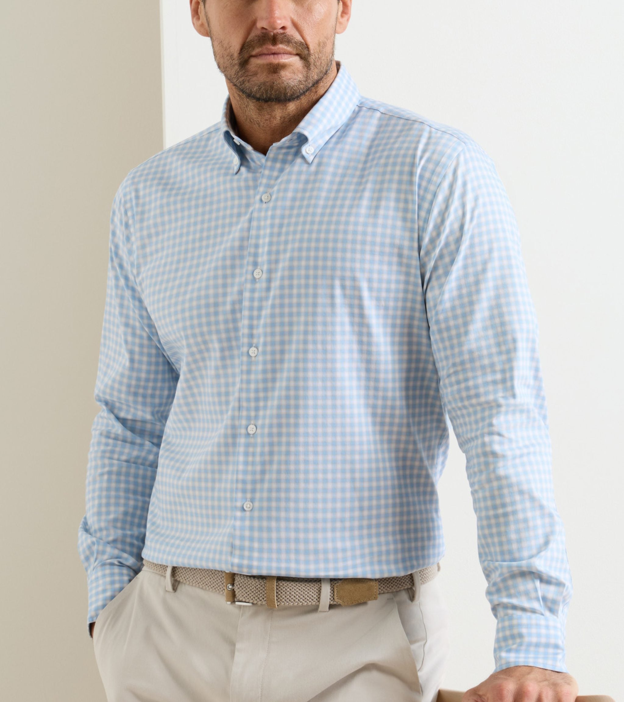 Felix Crown Lite Cotton-Stretch Shirt (MS26W05LTB)