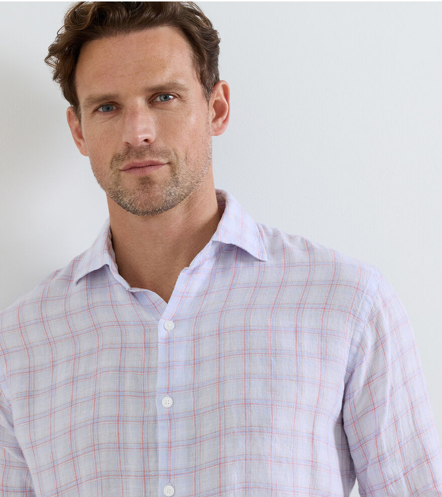 Frisbee Linen Sport Shirt (MS26W72LTS)