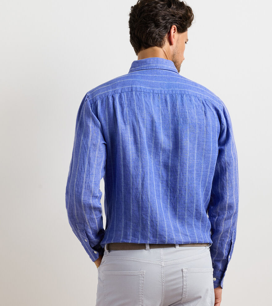 Astino Lino Pencil Stripe Sport Shirt (MS26XW20LTX)