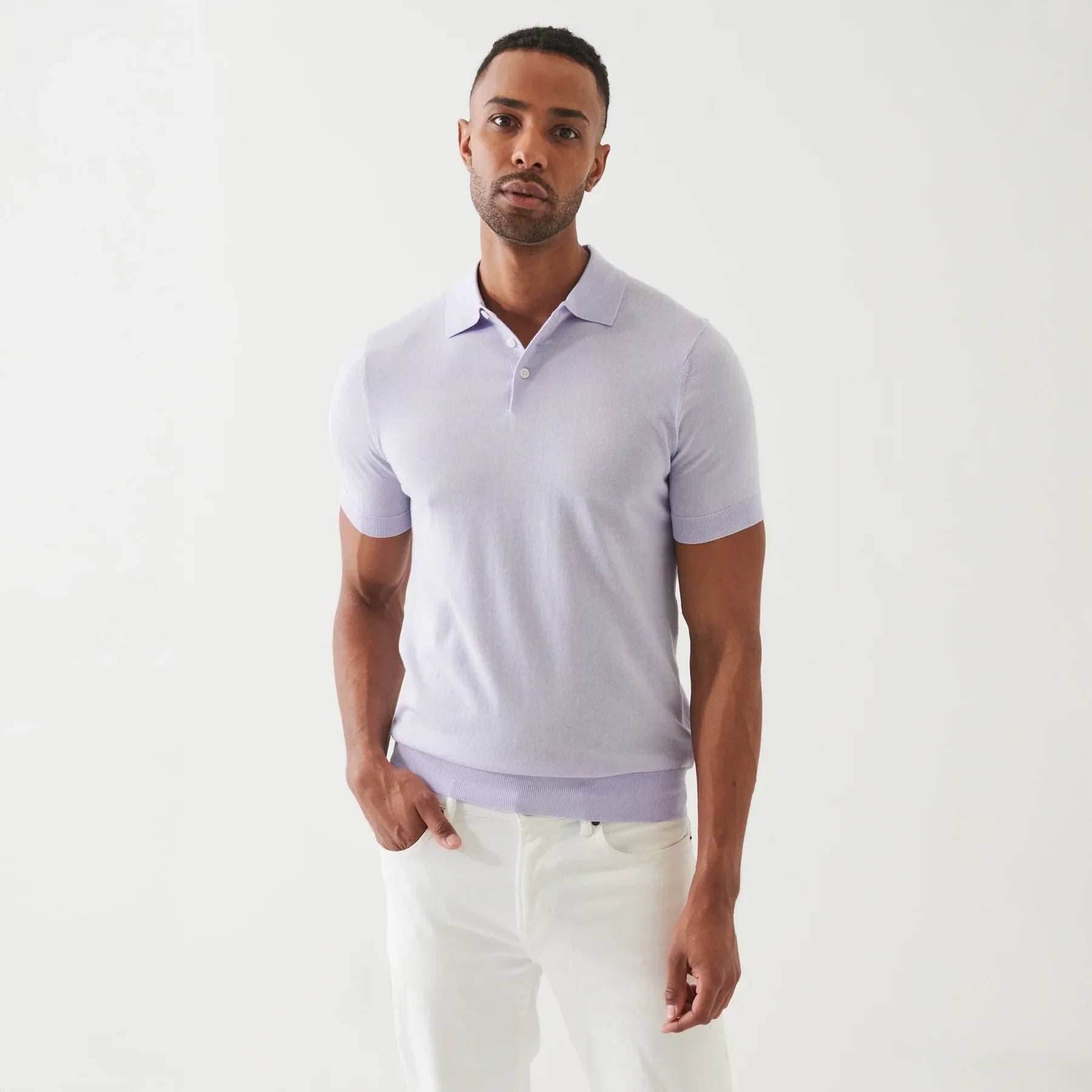 Cotton Cupro Button Polo (P154P15Z)