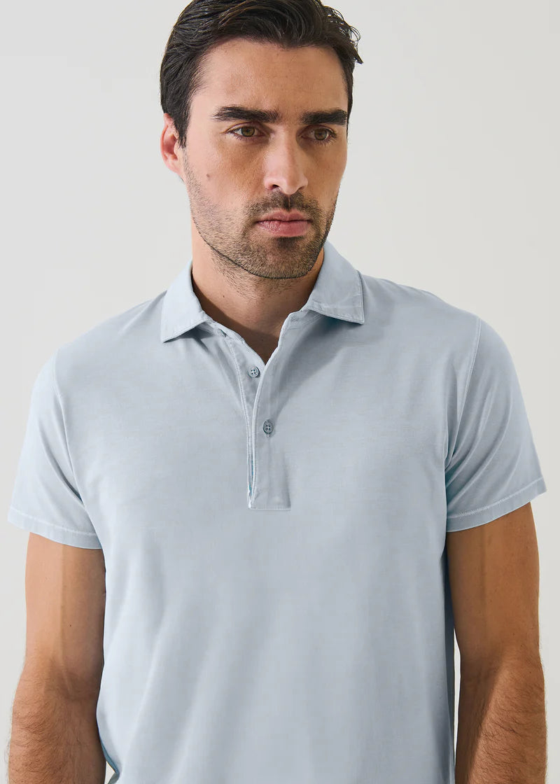 Pima Cotton Stretch Vintage Wash Short Sleeve Polo (P95P22Z)