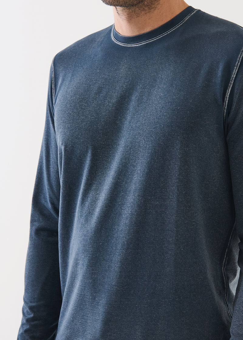 Pima Cotton Stretch Vintage Wash Long Sleeve T-Shirt (P95C15W)