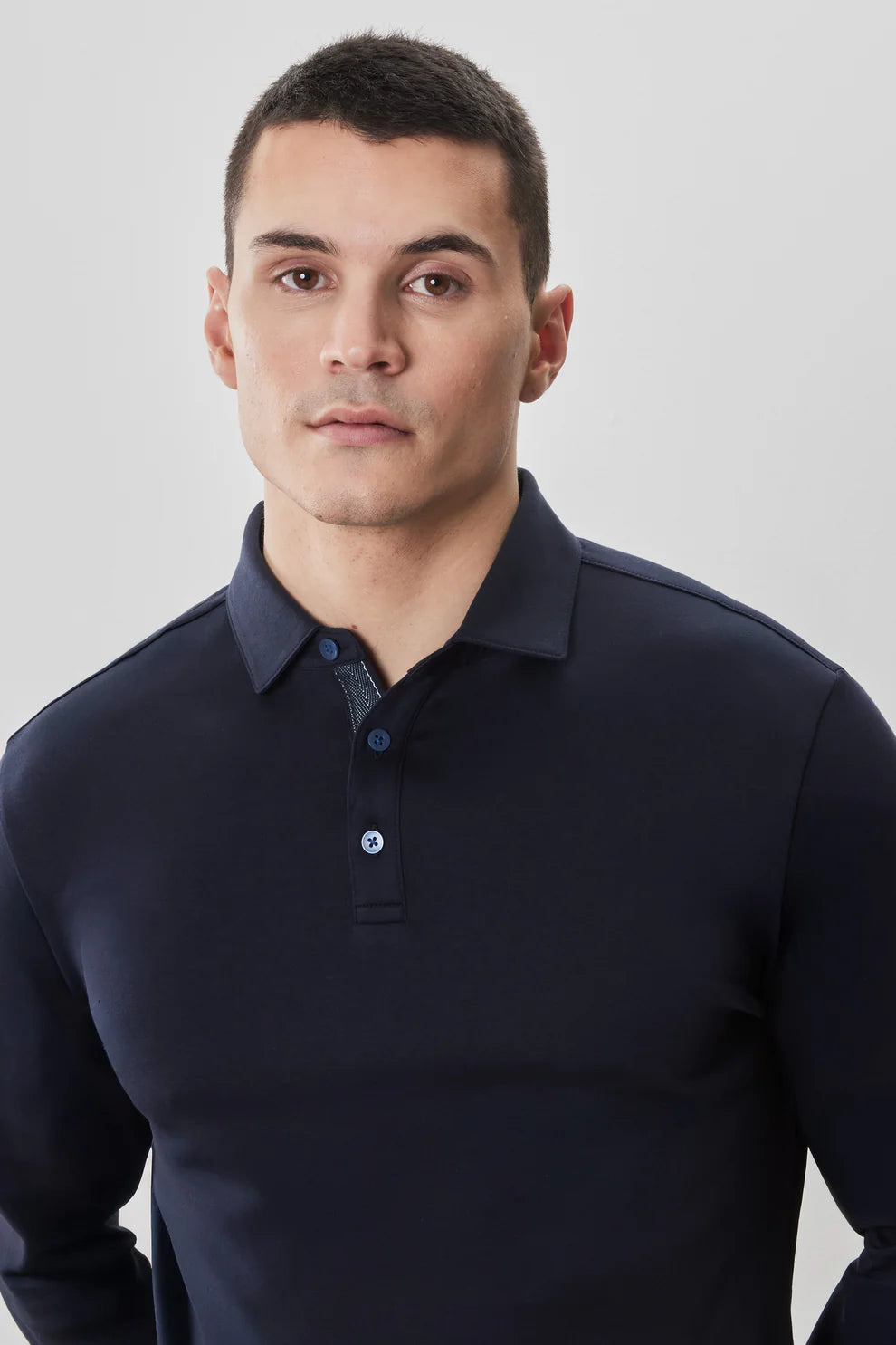 The Barakett Long Sleeve Herringbone Polo (RB52559)