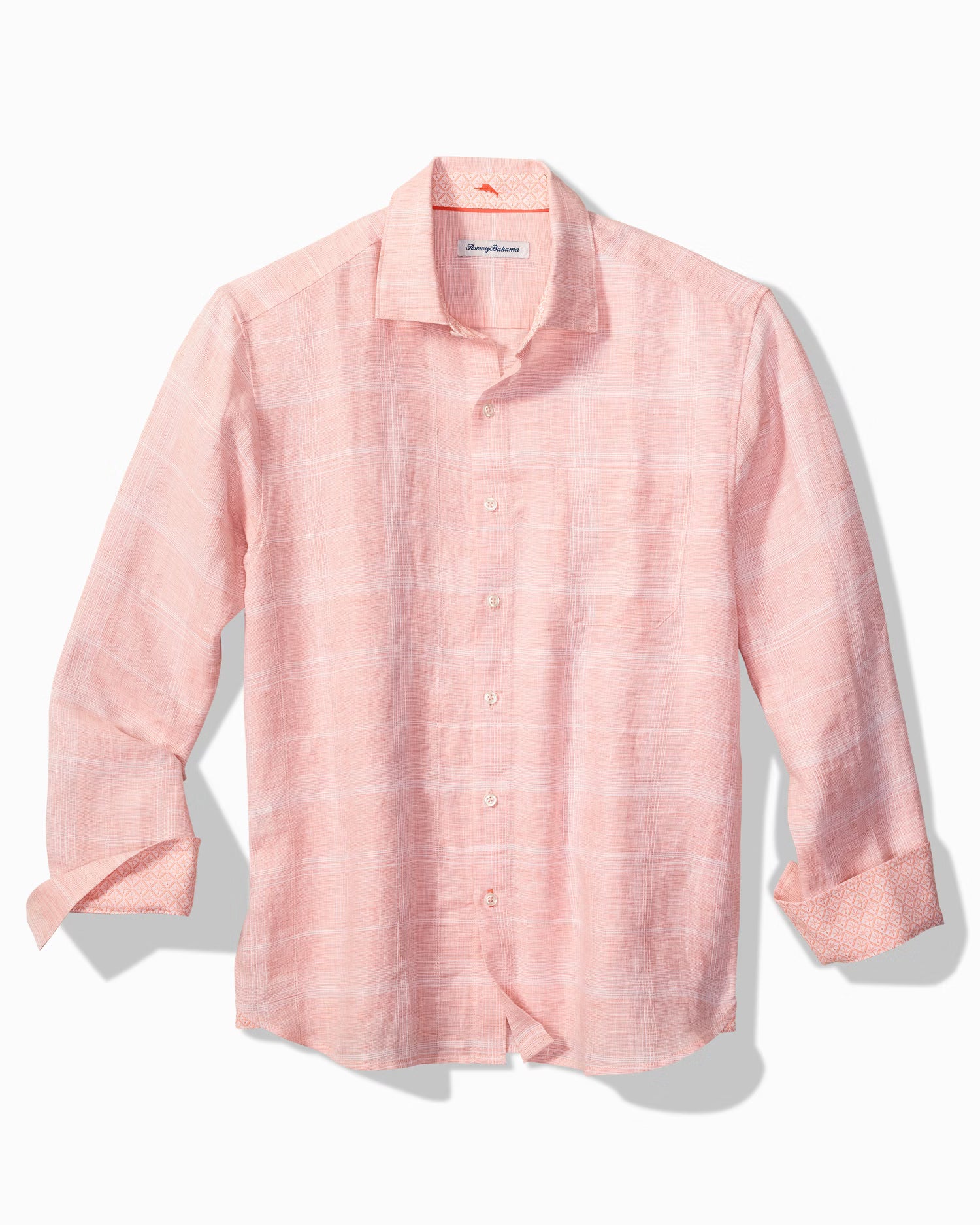 Paradisio Plaid Linen Long-Sleeve Shirt (ST327160)