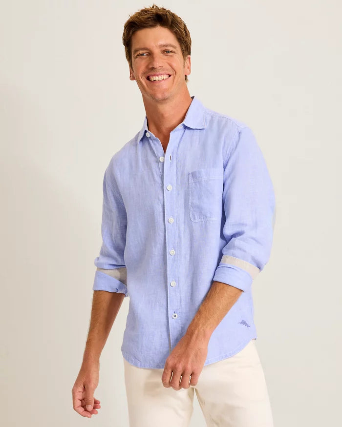 Paradise Breezer Linen Long-Sleeve Shirt (ST327195)