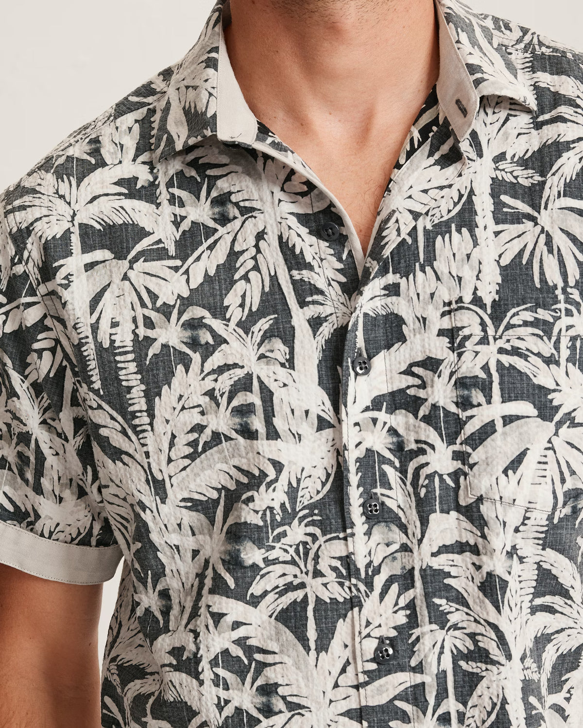 Nova Wave Nero Palms Cotton-Blend Shirt (ST327623)