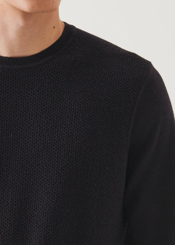 Textured Merino Wool Crew Neck (P112C12A)