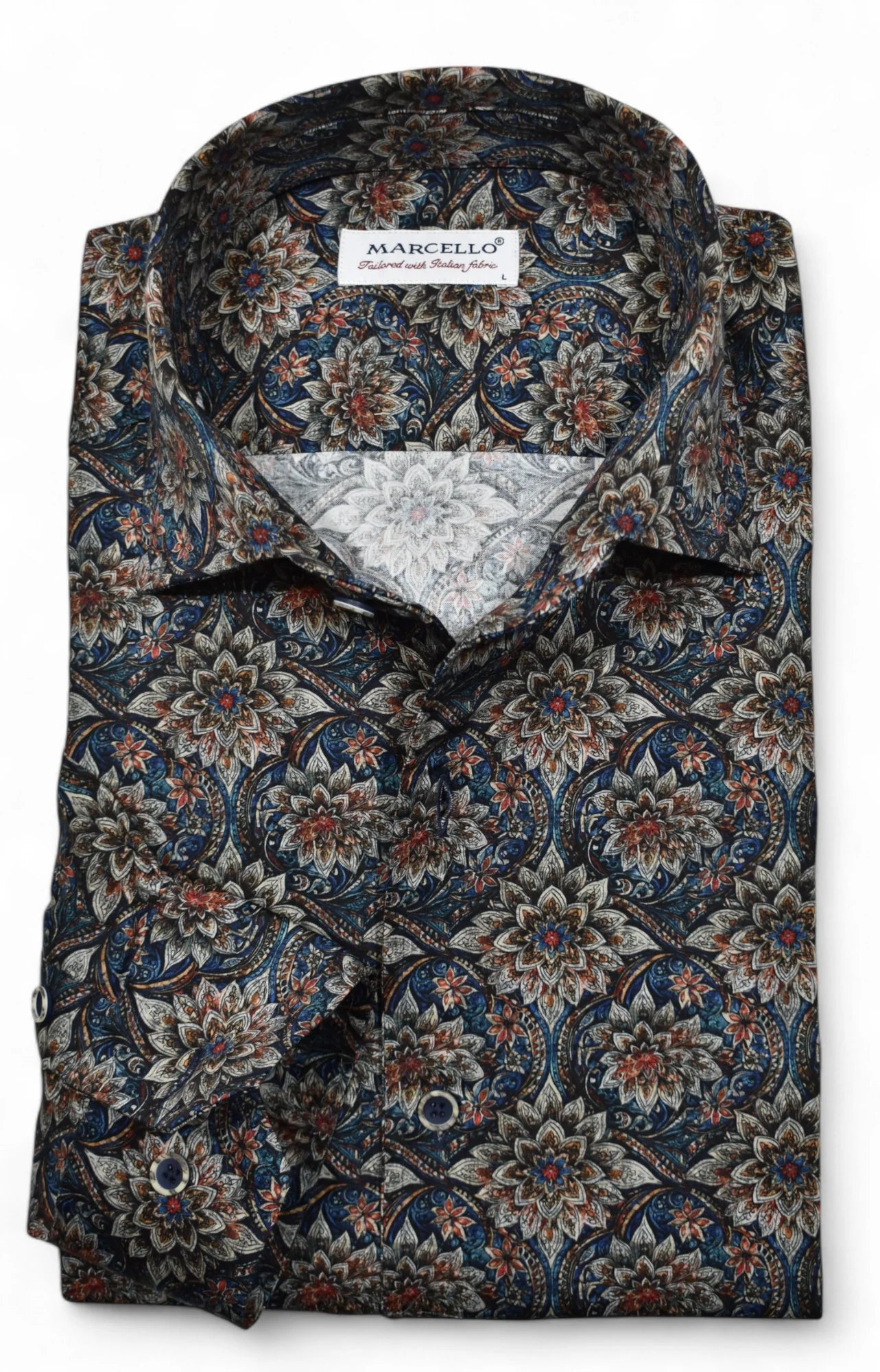 FloraBurst Roll Collar Shirt (W059R)