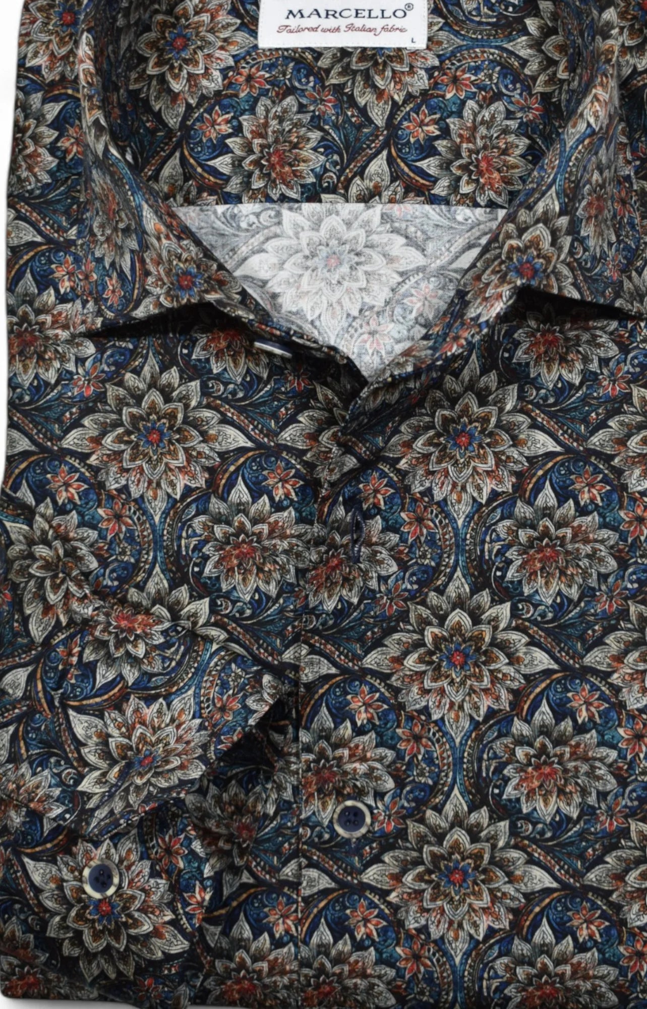 FloraBurst Roll Collar Shirt (W059R)