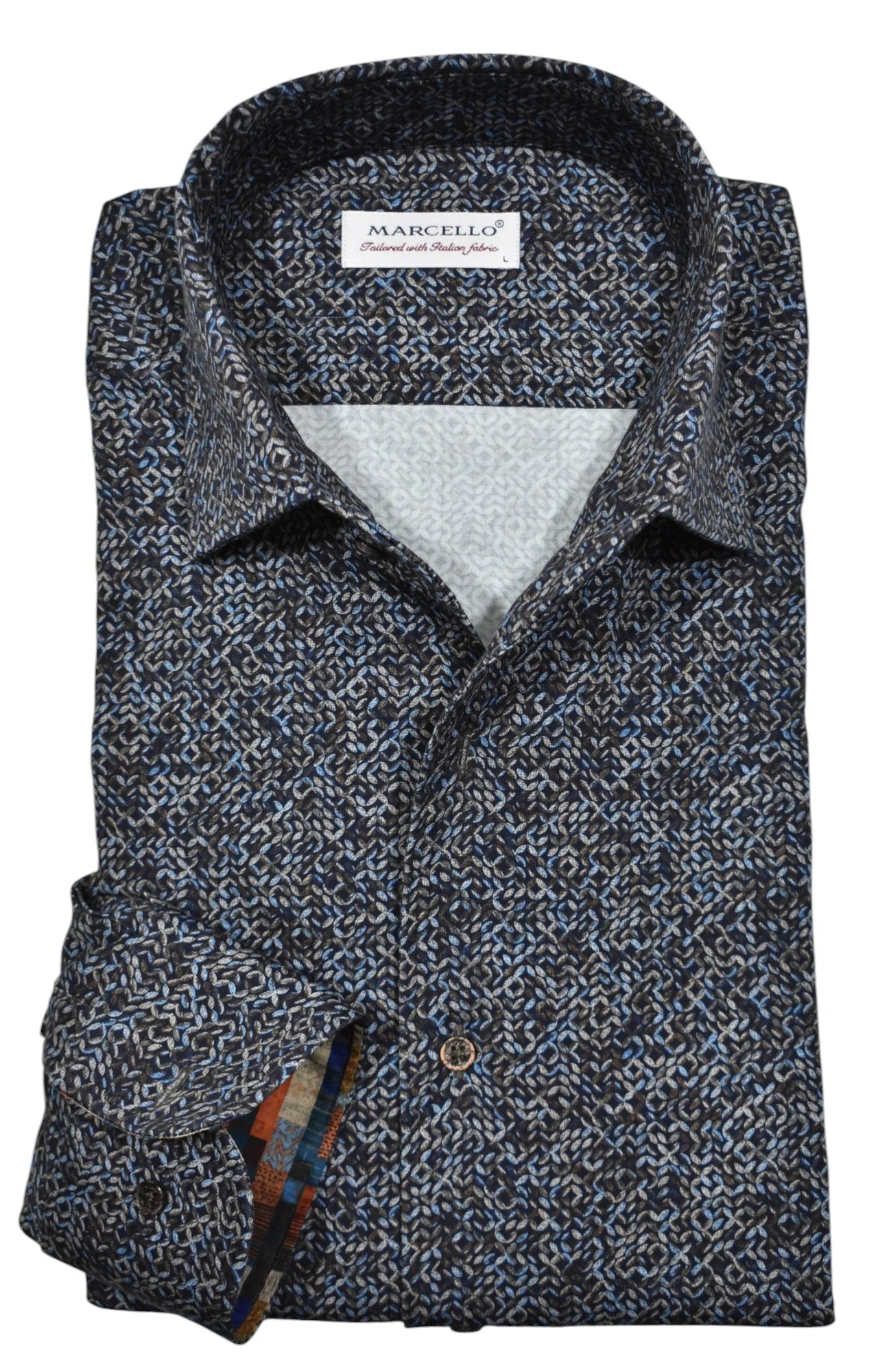 Mochachino Link Roll Collar Shirt (W072R)