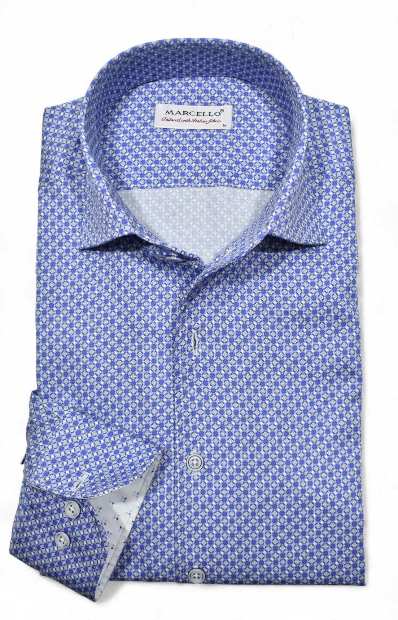 Blue Circle Medallion Sport Shirt (W112)