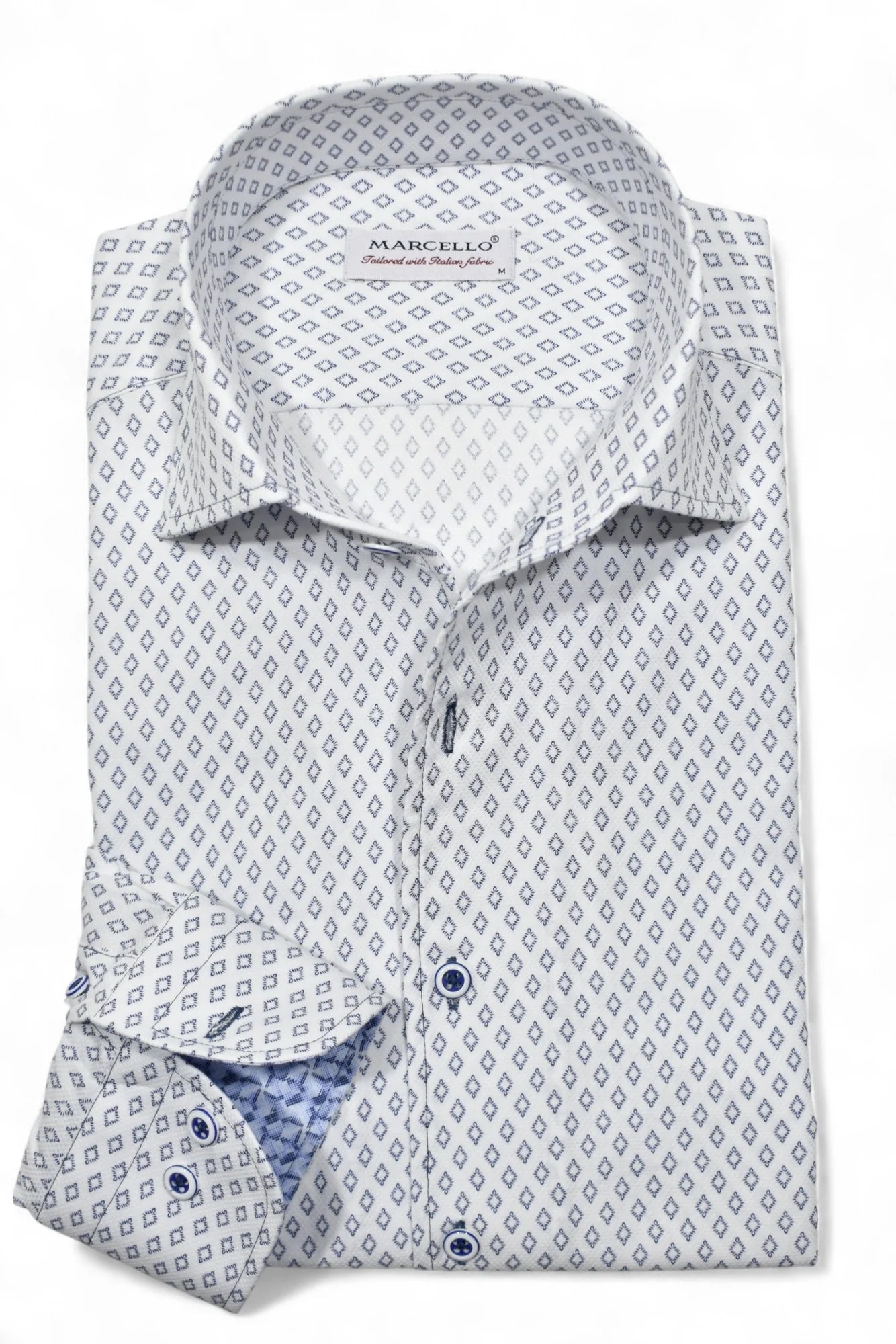 Castle Navy Diamond Sport Shirt (W128)