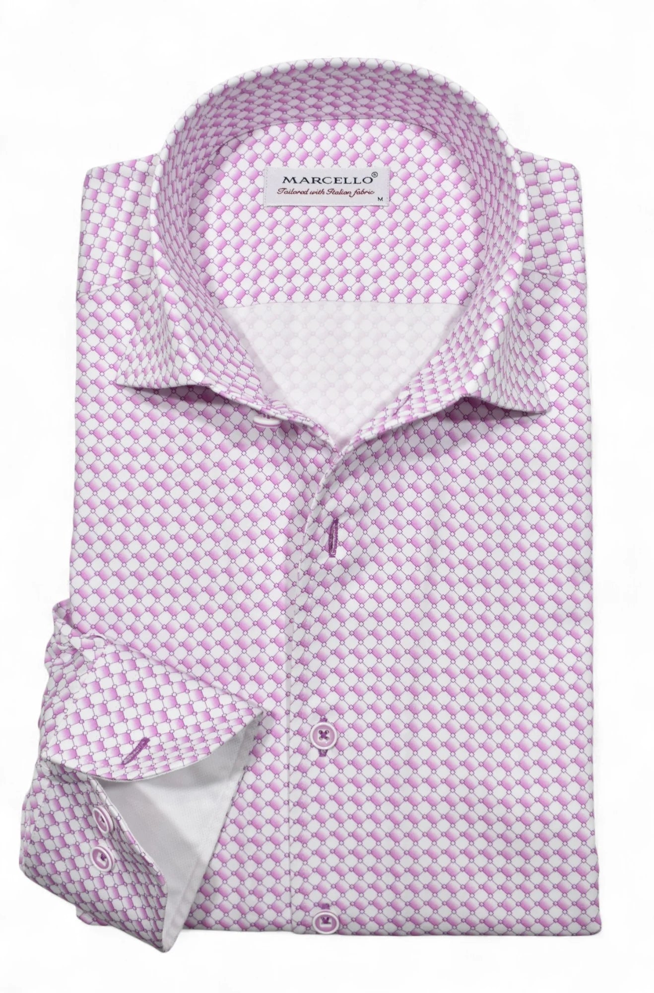 Pink Honeycomb Dress Shirt (W138)