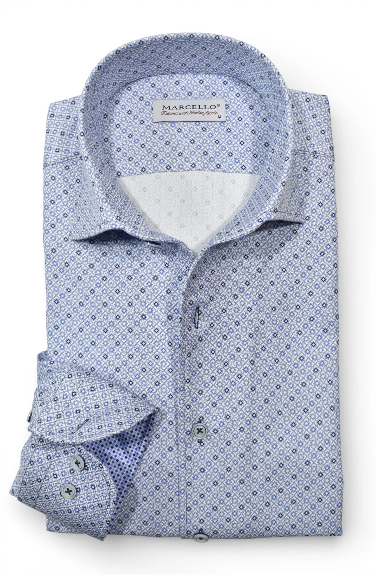 Shade of Blue Diamonds Sport Shirt (W225)