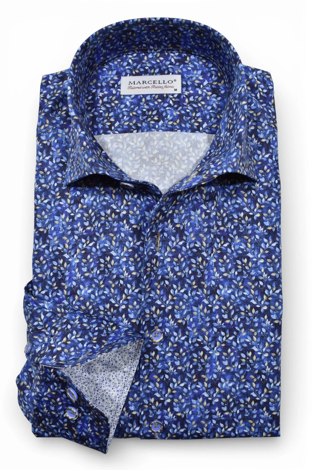 Blue Floral Sport Shirt (W257)
