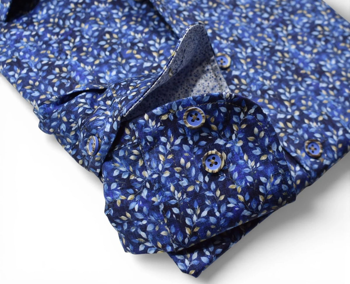 Blue Floral Sport Shirt (W257)