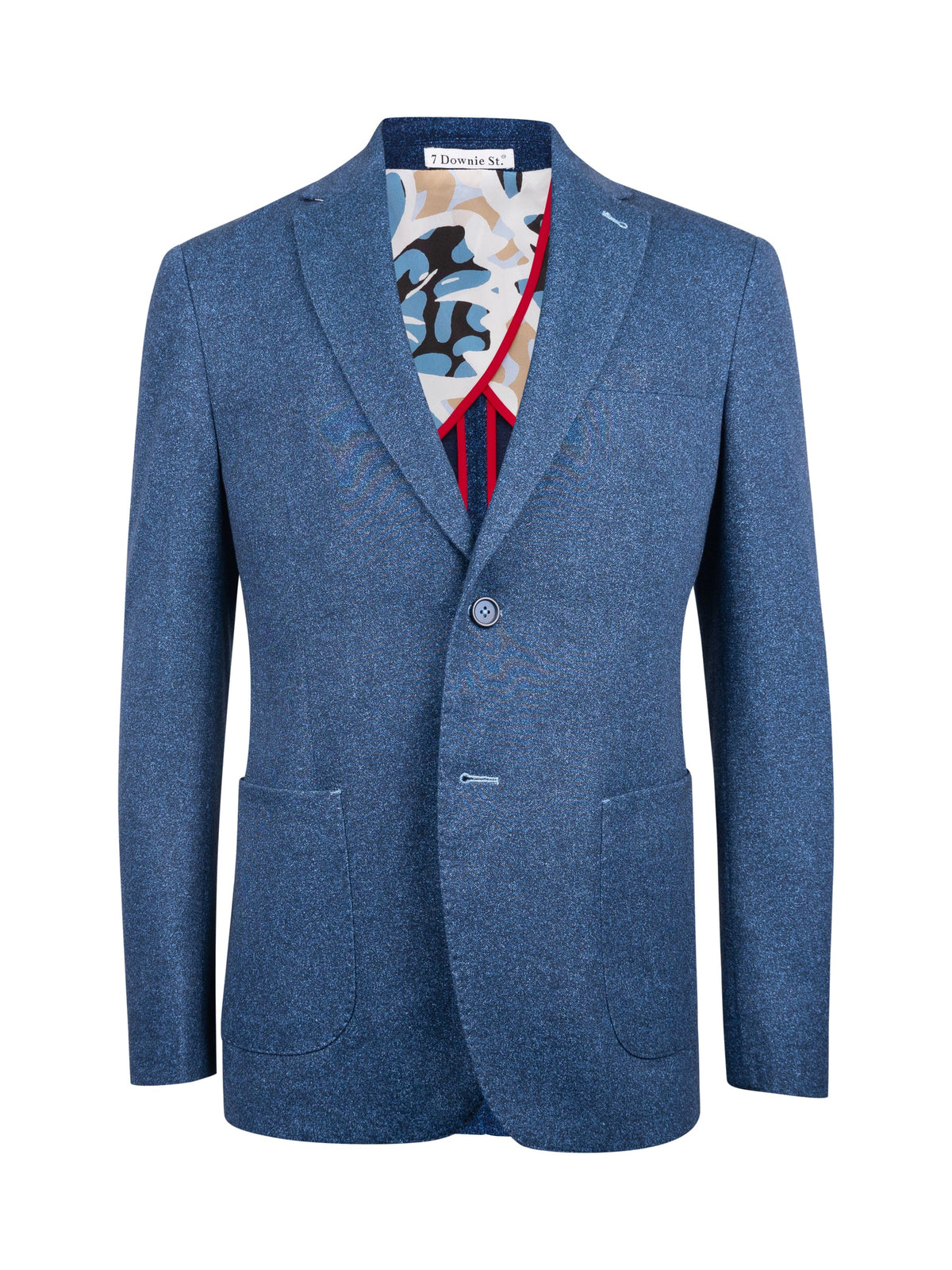 Sherwood Navy Windowpane Cotton Knit Sport Coat