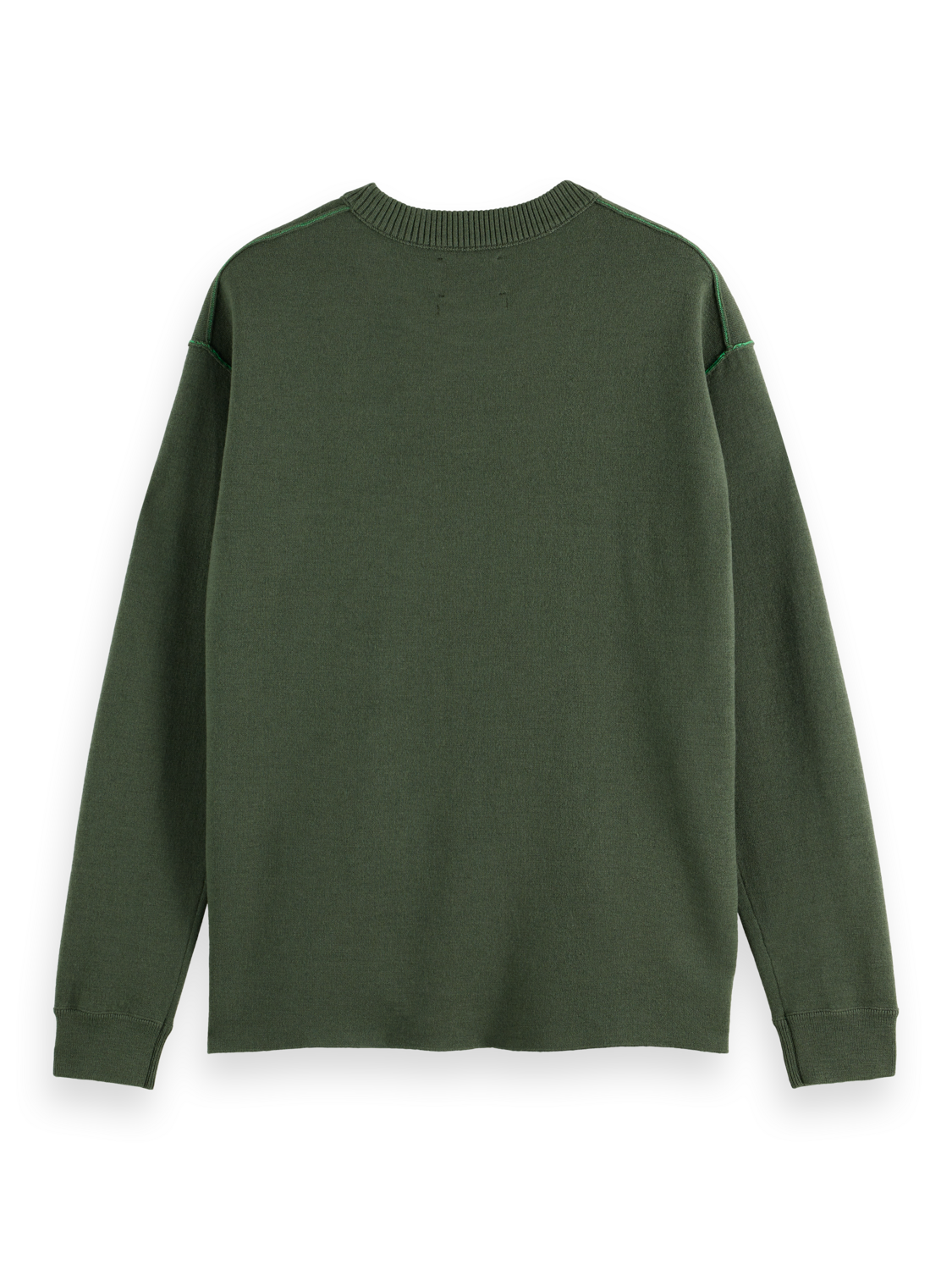 Merino Double Face Drop Shoulder Crewneck (181339)