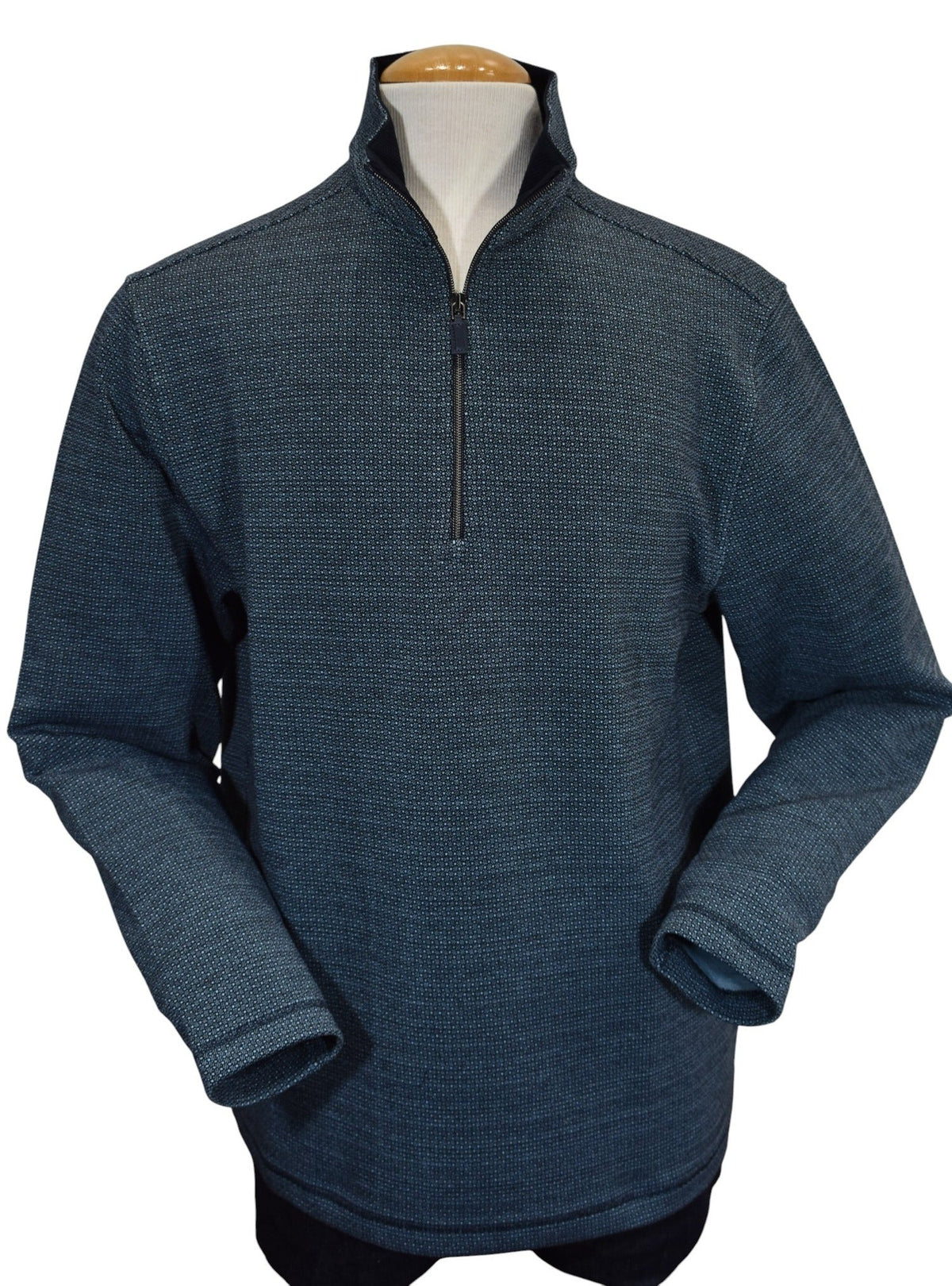 Terrio Fine Navy Quarter Zip (109)
