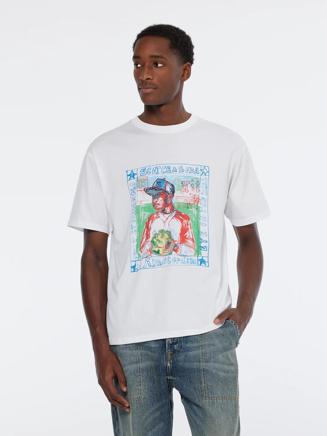 Baseball Artwork Relaxed Fit T-Shirt (179944)